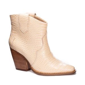 Chinese Laundry Bonnie Faux Snakeskin Western Booties